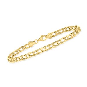 Ross-Simons 10kt Yellow Gold Geometric-Link Bracelet - 1 of 3