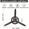 Airplane Propeller Wall Decor Metal Bronze Aviation Art for Kitchen Bedroom Living Room Bathroom Operated Wall Sculptures - 2 of 4