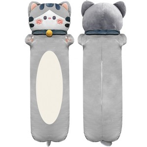 TITQWOP Long Cat Plush Pillow,51.1" Cute Cat Plushie Stuffed Animals Body Pillow,Kawaii Kitten Soft Plushie Doll Toy Birthday Gift for Kids - 1 of 4
