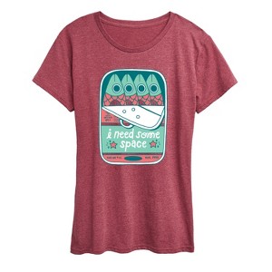 Women's - Instant Message - Need Space Tin Fish Short Sleeve Graphic T-Shirt - 1 of 4