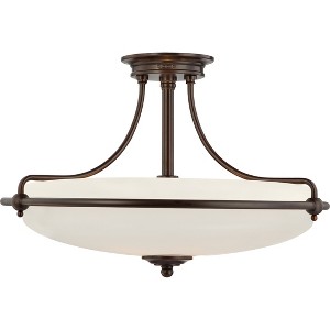 Griffin 3-Light Palladian Bronze Semi-Flush Mount Light - 1 of 4