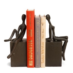 Danya B Bookend Set with Man and Woman Sitting on a Block - 1 of 4