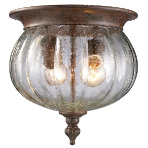 Z-Lite Belmont 2 - Light Flush Mount in  Weathered Bronze - 1 of 1
