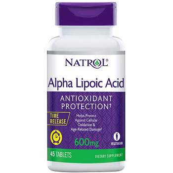 Natrol Dietary Supplements Alpha Lipoic Acid Time Release 600 mg Tablet 45ct