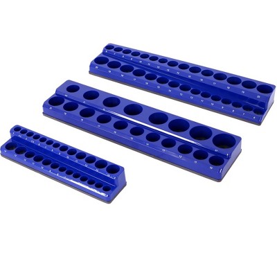 3 Piece Magnetic Socket Organizers for Toolboxes