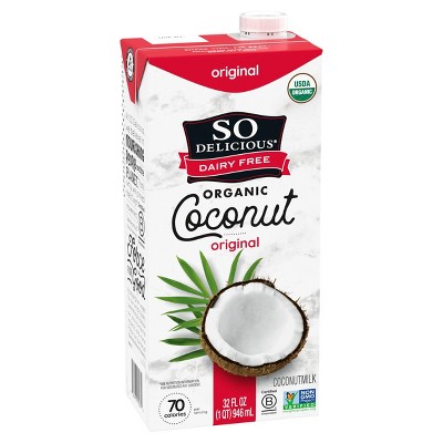 So Delicious Dairy Free UHT Original Coconut Milk - 1qt