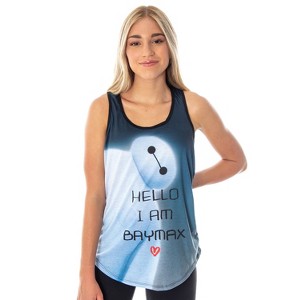 Disney Women's Juniors Big Hero 6 I Am Baymax Racerback Muscle Tank Top Adult - 1 of 3