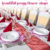 Aoibox Set of 100 Peony Floral Place Mats Spring Paper Disposable for Dining Table Parties Wedding Kitchen Decor Bridal Shower - 3 of 4