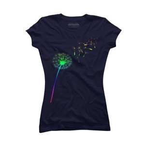 Adult Design By Humans Pride Dandelion Rainbow Flower Wish By T-Shirt - 1 of 2
