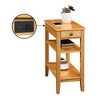 American Heritage 1 Drawer Chairside End Table with Charging Station and Shelves - Breighton Home - 3 of 4