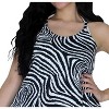 LA LEELA Women's Vacay Holiday Summer Beachwear Sleeveless Casual Honeymoon Lounge Beach Dress Slip Chemise 10-12 Zebra_AC17 - 2 of 4