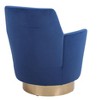 Kumasinova 360° Swivel Accent Chair,Faux Fur/Velvet/Teddy Barrel Chairs with Gold Iron Base,Comfy Reading Chair with Arm for Living Room&Bedroom - 4 of 4