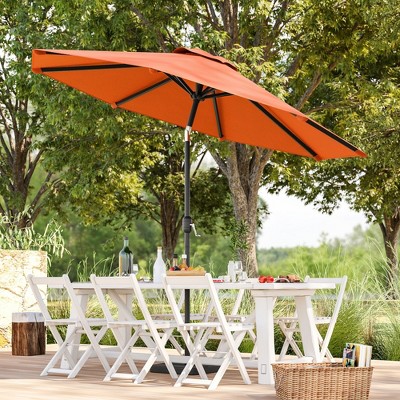 Sonkuki Outdoor 9ft Patio Market Umbrellas and Shade, Table Umbrella for Patio and Outdoor With Tilt Button for Deck, Garden and Pool