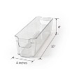 LunaLulinlk Clear Plastic Stackable Storage Bins | Refrigerator, Freezer, Pantry & Organization Container with Carrying Handles | Small, 4 Pack - 2 of 4