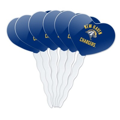 New Haven Charger Heart Love Cupcake Picks Toppers Decoration Set of 6