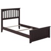 Atlantic Furniture Mission Twin Traditional Bed with Matching Footboard and Turbo Charger in Espresso - image 2 of 4