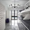 YANSUN 6-Light Black Farmhouse Chandelier, Rustic Industrial Pendant Light for Kitchen Island, Dining Room and Bedroom - 3 of 4