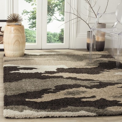 Florida Shag SG453 Power Loomed Indoor Area Rug - Beige/Multi - 5'3"x7'6" - Safavieh.
