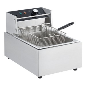 COZONY 3600W Commercial Deep Fryer, Stainless Steel Double Basket Countertop Frying Machine with Temperature Control - 1 of 4