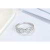 Infinity Promise Ring Sterling Silver Cubic Zirconia Women Ginger Lyne Collection - 3 of 4