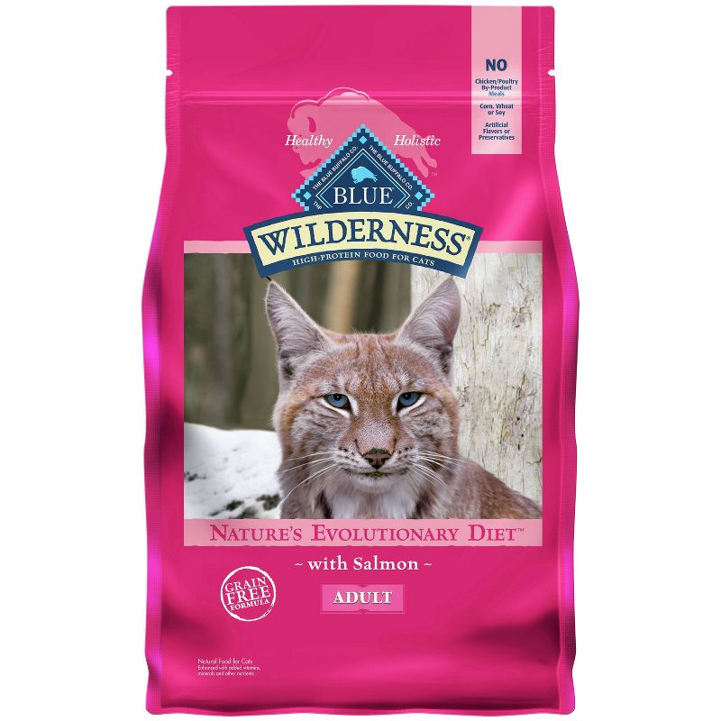 Blue Buffalo Wilderness High Protein Natural Adult Dry Cat Food with Salmon, 1 of 10