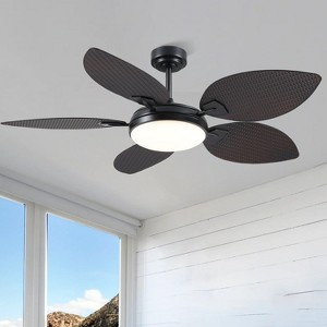 52 and 62 inch Tropical Palm Leaf Waterproof Ceiling Fan Fit for Beach House,Patio,Bedroom - 1 of 4