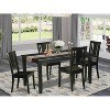 HomeStock 5-Pc Black Finish Solid Wood Top - Dining Room Set - Seats 4 - 2 of 4