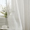 HLC.ME Sierra Burlap Flax Linen Privacy Sheer Light Filtering Window Grommet Curtains Panels, Set of 2 - 4 of 4