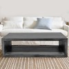 58inCube Shape Wooden Coffee Table with Open Bottom Shelf, Charcoal Gray - 2 of 4