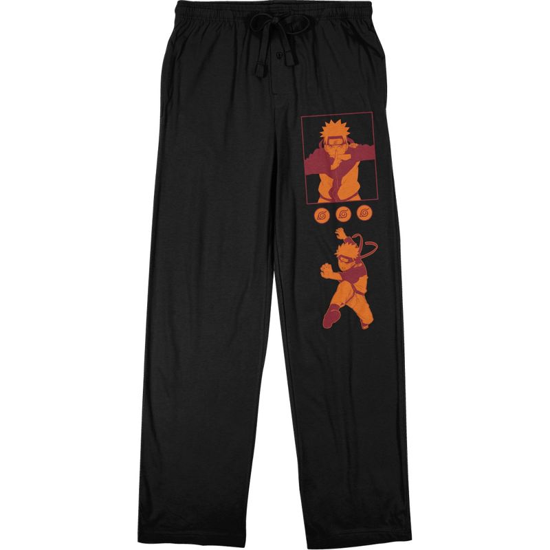 Naruto Shippuden Men's Black Pajama Bottoms, 1 of 4