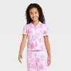 Girls' Wicked x Katie Kime 2pc Short Sleeve Button-Down Shirt and Pants Pajama Set - White - 3 of 4