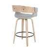 Set of 2 Elisa Upholstered Counter Height Barstools Gray/White Wash - Lumisource - 4 of 4