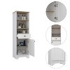 ORRD Light Oak Linen Cabinet with Drawer, 3-Shelf Bathroom Storage with Single Door, Modern Bedroom Organizer for Bathroom & Hallway - 4 of 4