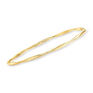 Pure Collection by Ross-Simons Italian 14kt Yellow Gold Twisted Bangle Bracelet - 1 of 4