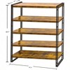 47 inch 5 - tier rustic wood and metal industrial bookshelf for home office bedroom kitchen bathroom rustic brown 5 - tier - 2 of 4