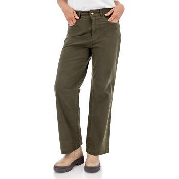 Women's High-Rise Slim Fit Effortless Pintuck Ankle Pants - A New Day™  Green 10