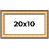 PosterPalooza | Panoramic Traditional Gold Picture Frame - UV Acrylic, Foam Board Backing, Hanging Hardware - 2 of 4