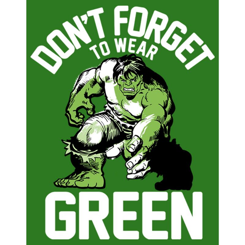 Men's Marvel St. Patrick's Day Hulk Wears Green Sweatshirt, 2 of 5