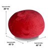 Vynxaria 4ft Minky Velvet Bean Bag Chair ¨C Plush Lounge Chair for Kids & Adults - 2 of 4