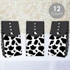 Big Dot of Happiness Cow Print - Farm Animal Gift Favor Bags - Party Goodie Boxes - Set of 12 - 2 of 4