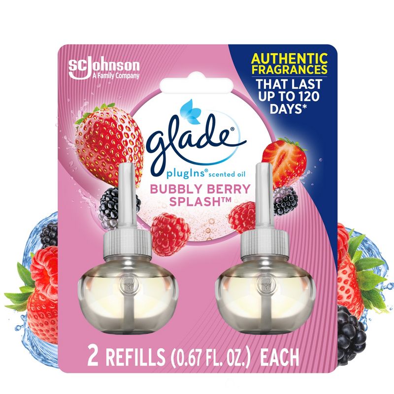 Glade PlugIns Scented Oil Air Freshener - Bubbly Berry Splash - 1.34 fl oz/2pk, 1 of 17