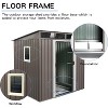 6FT x 5FT Outdoor Metal Storage Shed with Floor Frame and Windows, Sun Protection Waterproof Storage House for Patio Lawn Backyard - 4 of 4