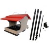 JCS Wildlife Large Poly Hopper Bird Feeder  - Mounting Pole Bundles Available! - 2 of 4