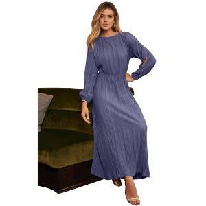 Jessica London Slit Sleeve Plisse Maxi Dress - 1 of 2