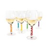 Stem Spring: Set of 6 Multicolored coil shaped Silicone Wine Glass Marker Charms by True Zoo - image 2 of 4