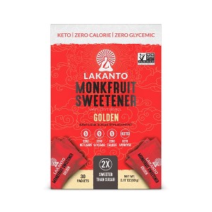 Lakanto Golden Monkfruit and Erythritol Sweetener Raw Cane Sugar Replacement Packets (30 x 90g) - 1 of 1