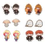 Harry Potter Chibi Character Fashion 6 Pack Costume Jewelry Stud Earrings Set Multicoloured