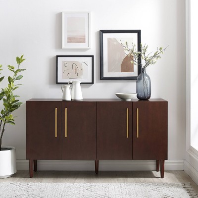 Everett Mid-Century Mahogany Sideboard with Adjustable Shelving