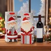 Juvale 12 Pack Santa Claus Christmas Wine Gift Bags with Ribbon Handles, 5 x 13.5 x 4 In - 2 of 4