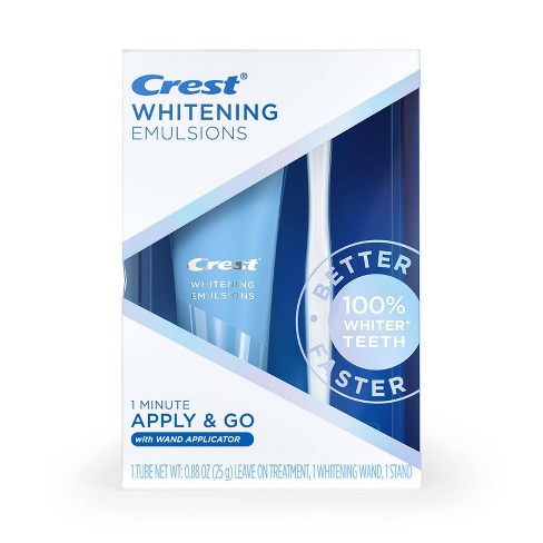 Crest Whitening Emulsions Leave-on Teeth Whitening Treatment with Hydrogen Peroxide + Whitening Wand Applicator + Stand - 0.88oz - image 1 of 4